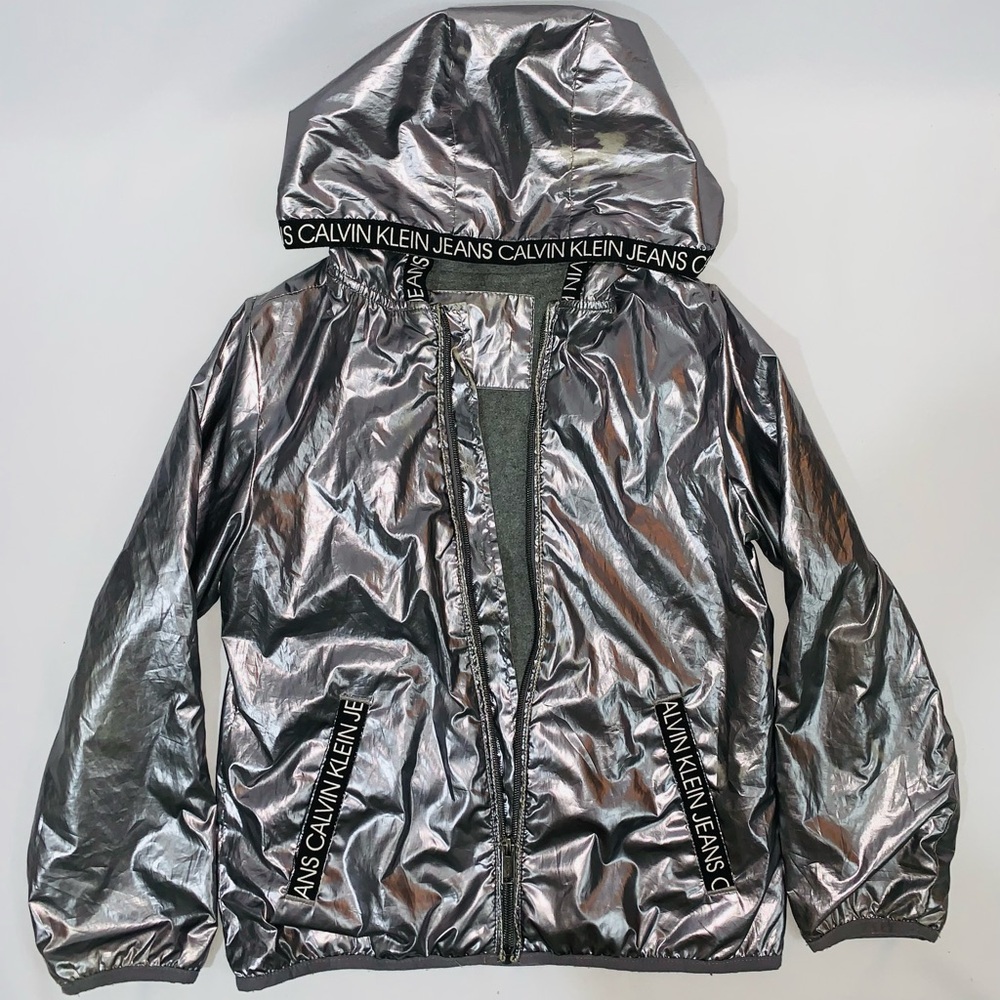 Calvin Klein Kids Metallic Silver Raincoat